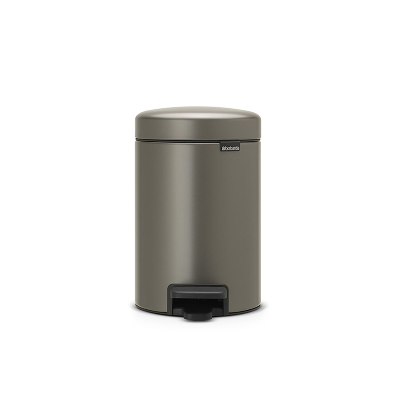 Cos de gunoi cu pedala, Brabantia, NewIcon Platinum, 3 L, 23.5x16.8x26.4 cm, otel, gri inchis - imagine 7